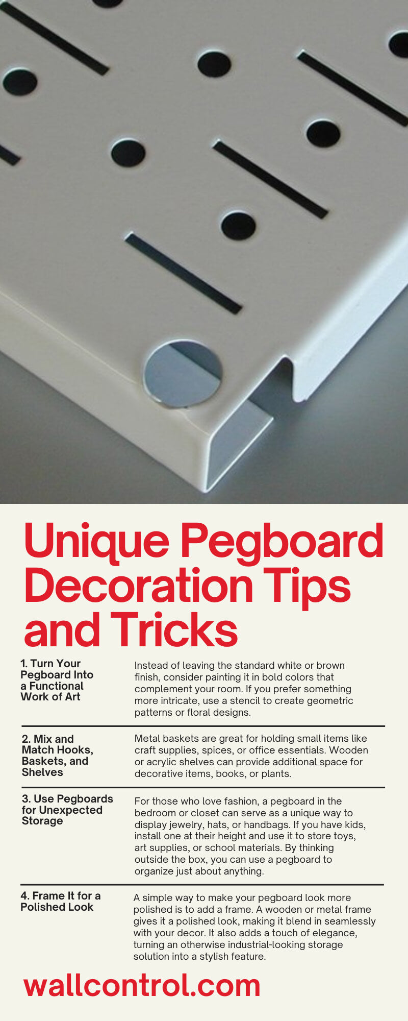 Unique Pegboard Decoration Tips and Tricks