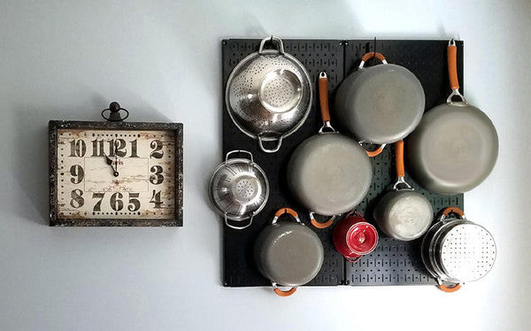 Trendy Kitchen Pegboard Organization