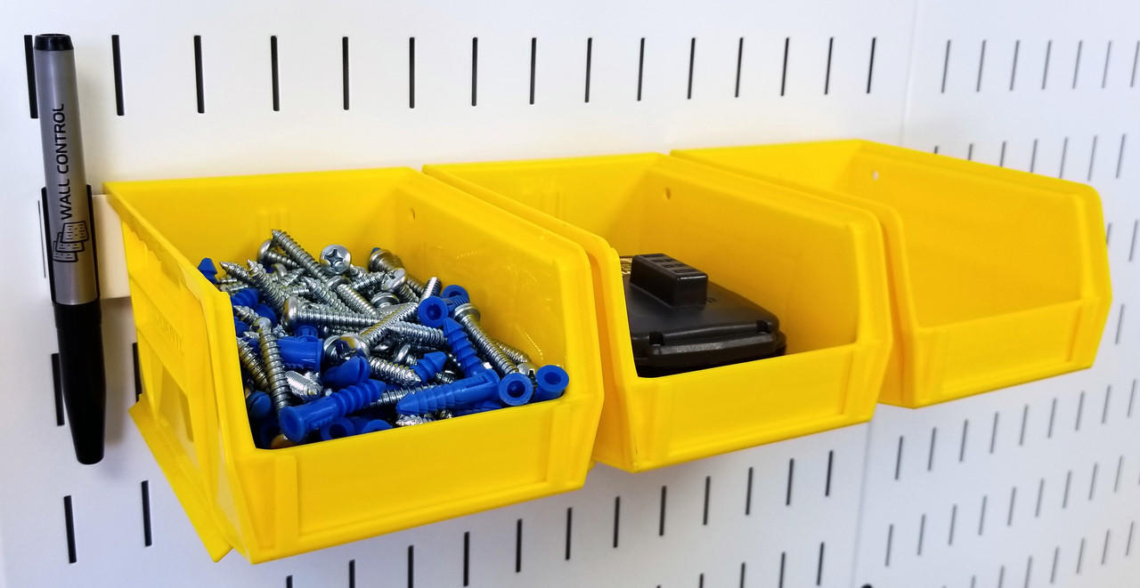Colorful Pegboard Bin Organizers