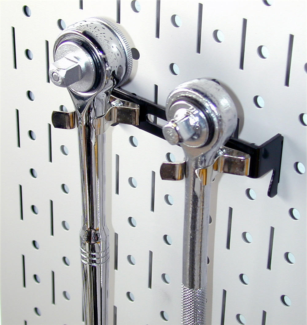 Peg Board Clip for Wrenches on Wall Control Bracket