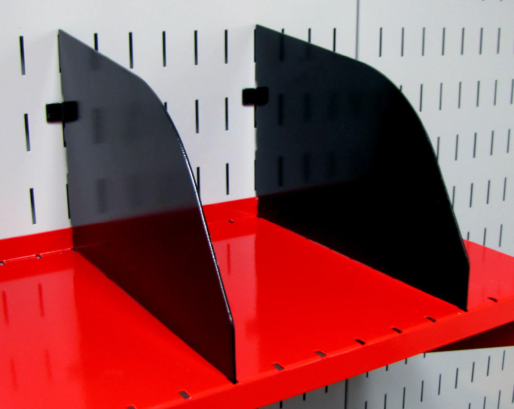 Peg Board Shelf Divider