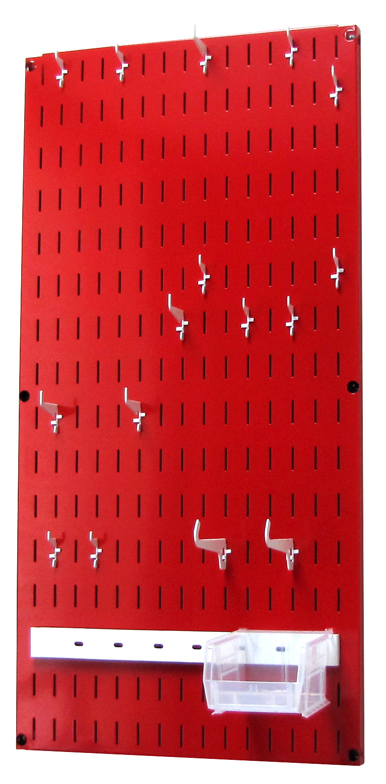 Wall Organizer Great for Jewelry or Tool Wall Storage - Wall Mounted Slotted Only Organizer Panel with Hooks