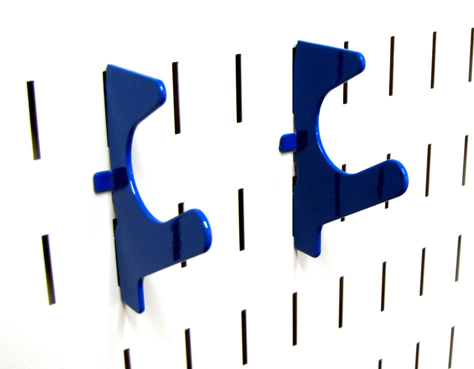 Slanted U-Shaped Slotted Pegboard Hook (2) Pack - 2-1/2 Reach - 10-BOE-007