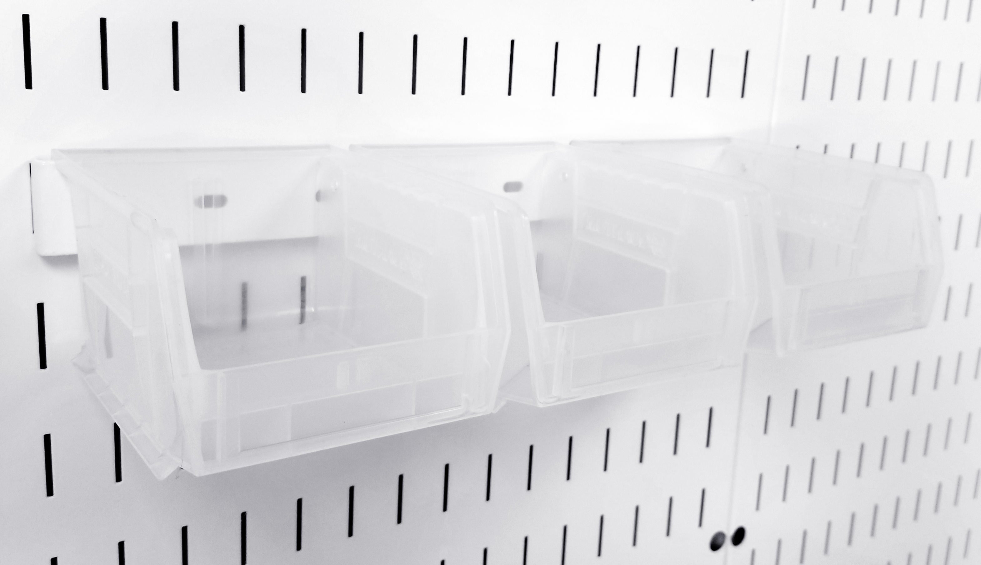 Plastic Hanging Pegboard Bin 4x5x3 - (3) Pack - 10-30-210