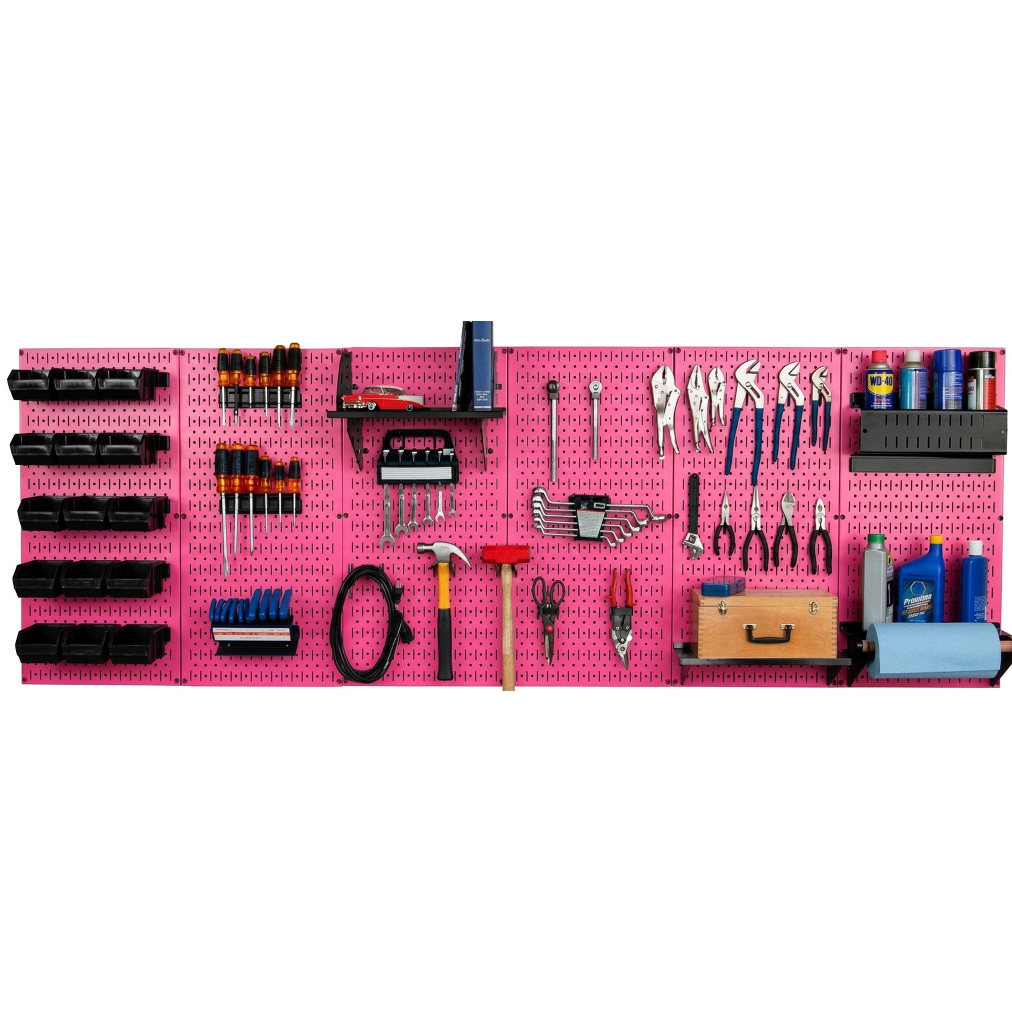 8ft Metal Pegboard Master Workbench Kit - Assorted Pegboard & Accessory Colors