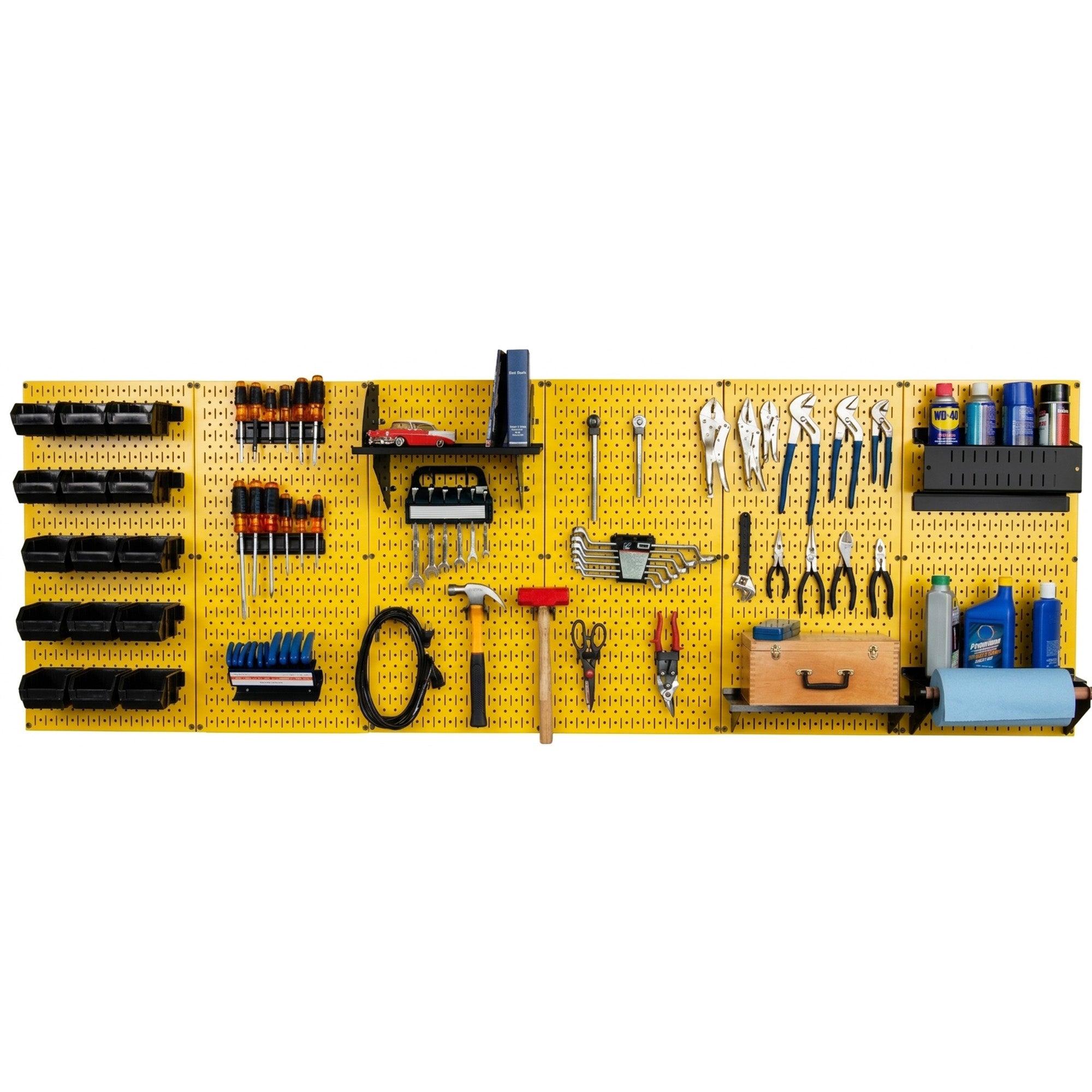 8ft Metal Pegboard Master Workbench Kit - Assorted Pegboard & Accessory Colors