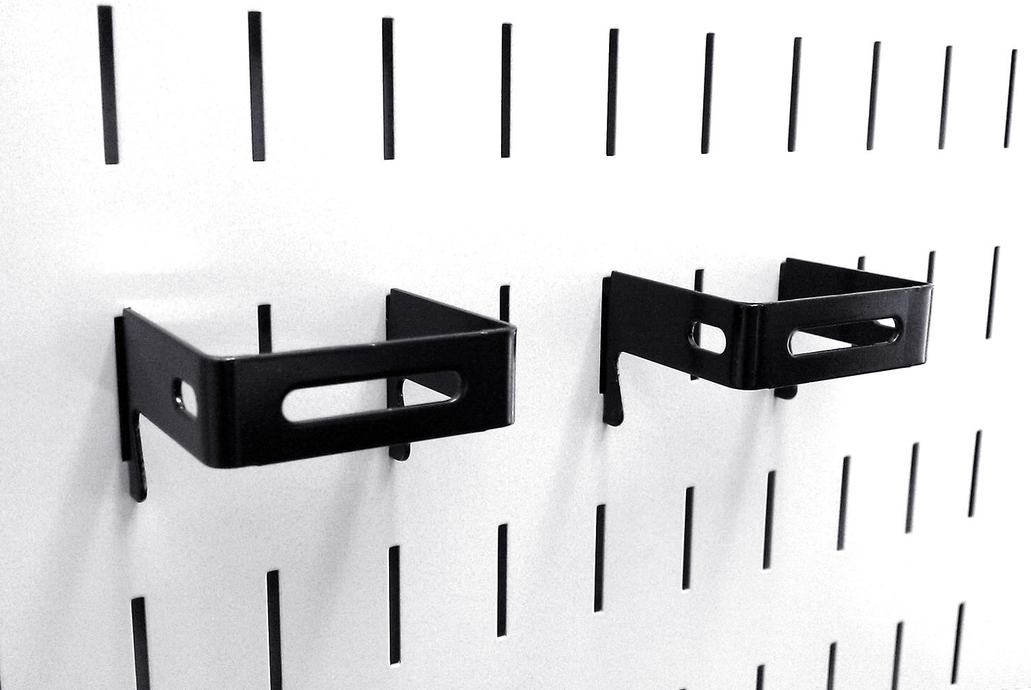 2in x 2in Slotted Metal Pegboard C-Bracket (2) Pack - 10-CB-022