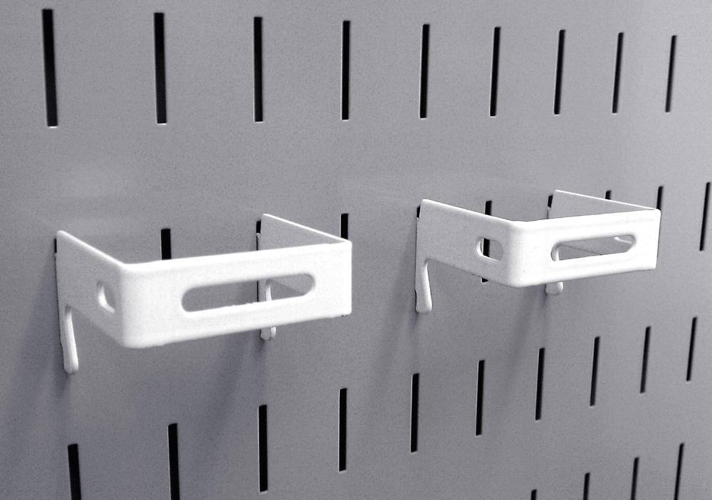 2in x 2in Slotted Metal Pegboard C-Bracket (2) Pack - 10-CB-022