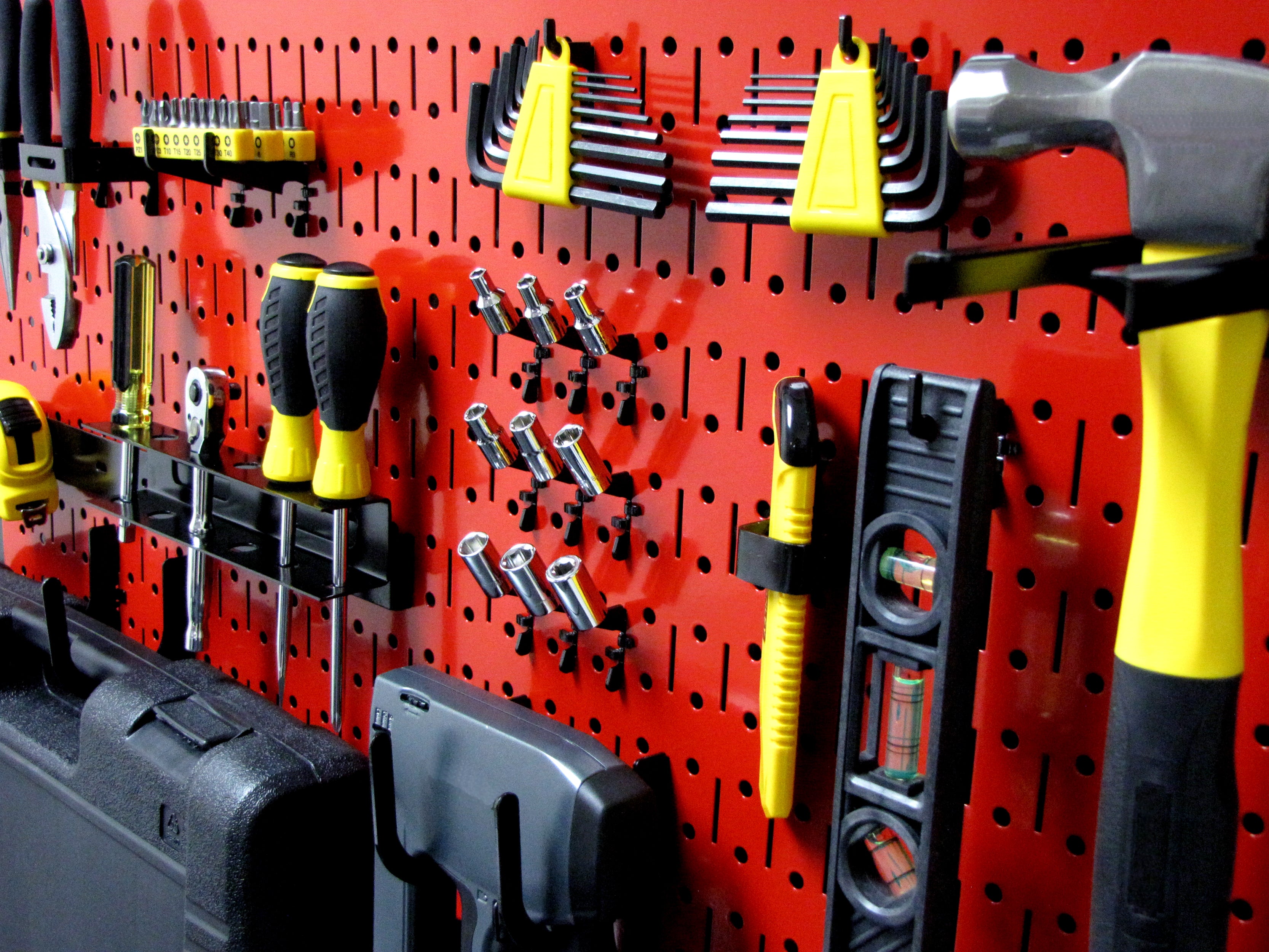 16in x 32in Horizontal Metal Pegboard Tool Board Panel