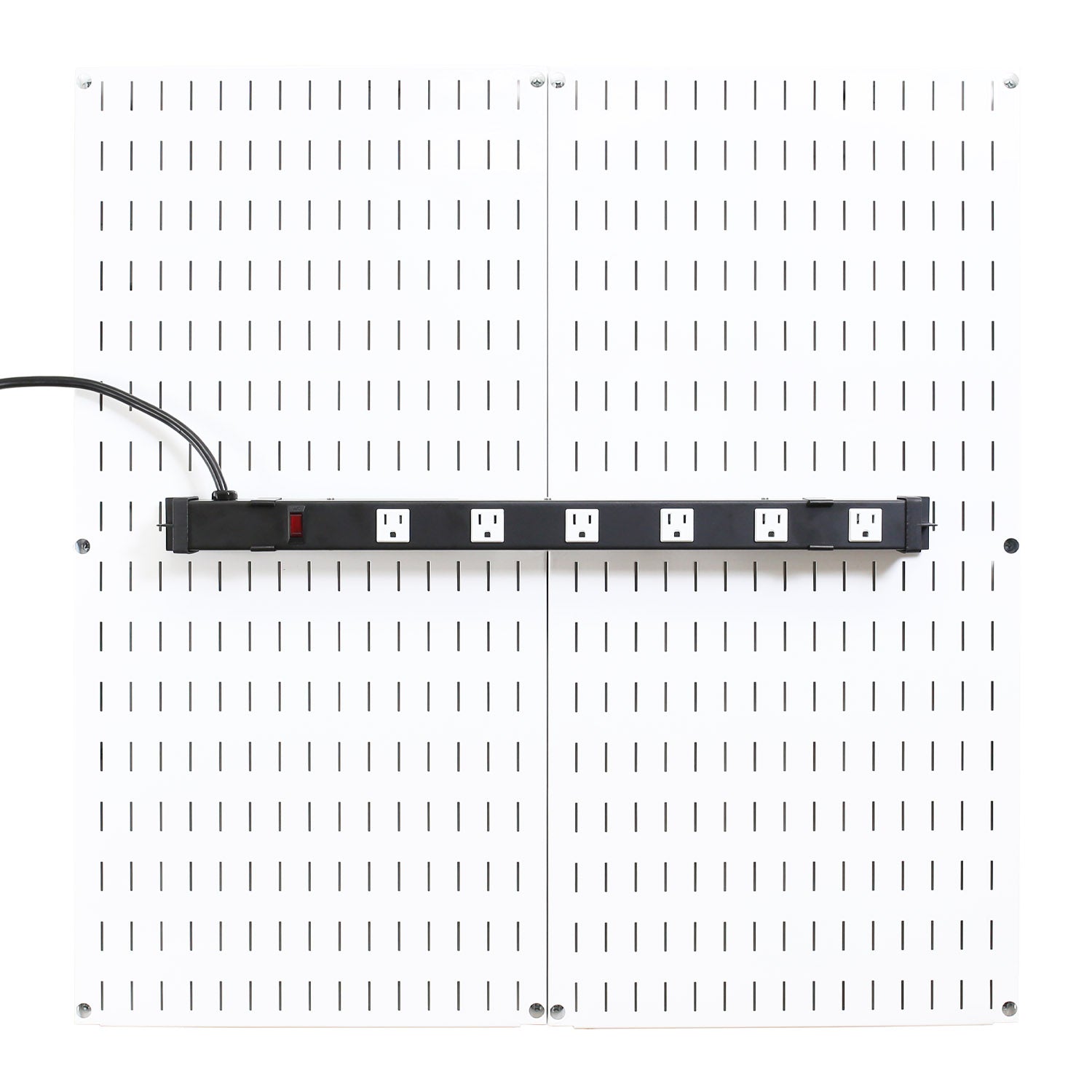 Pegboard Power Strip Charging Station Outlet Rail