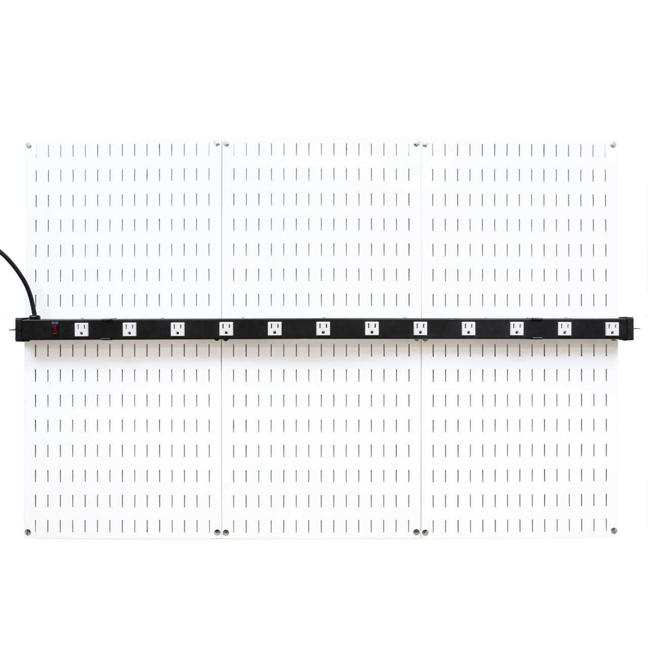4 Foot Outlet Strip for Wall Control Peg Board