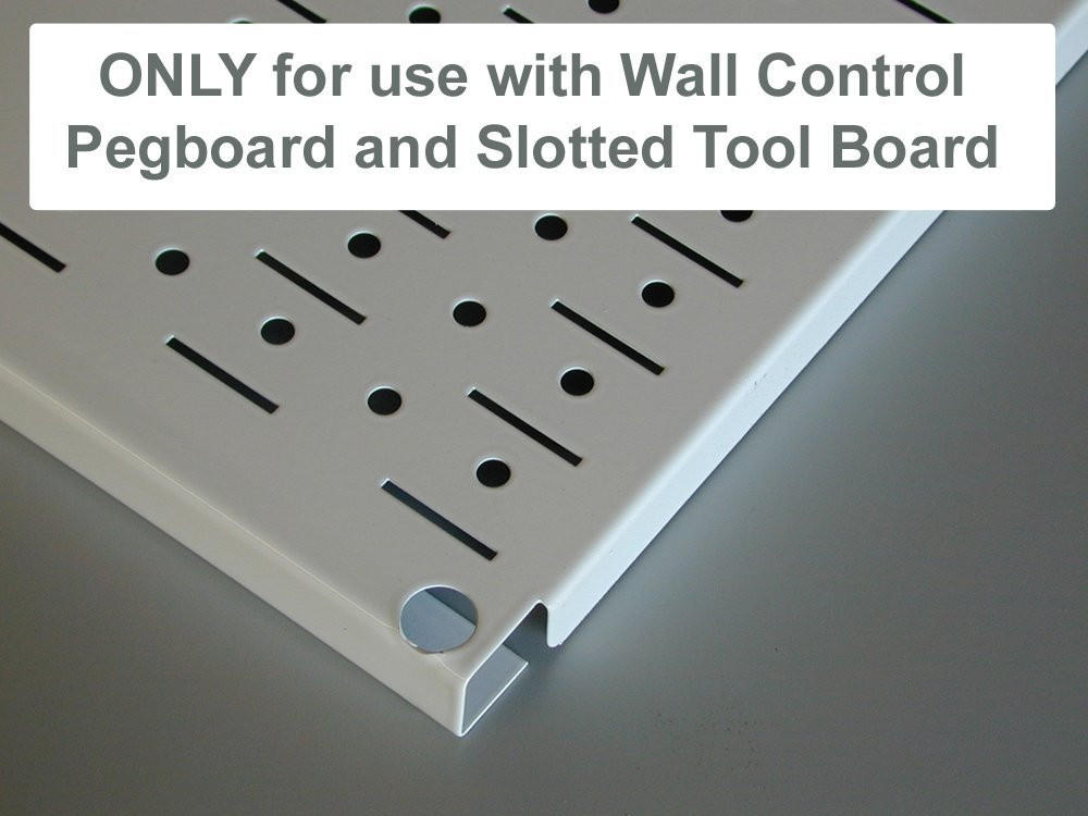 Pegboard that has Shelves Wall Control