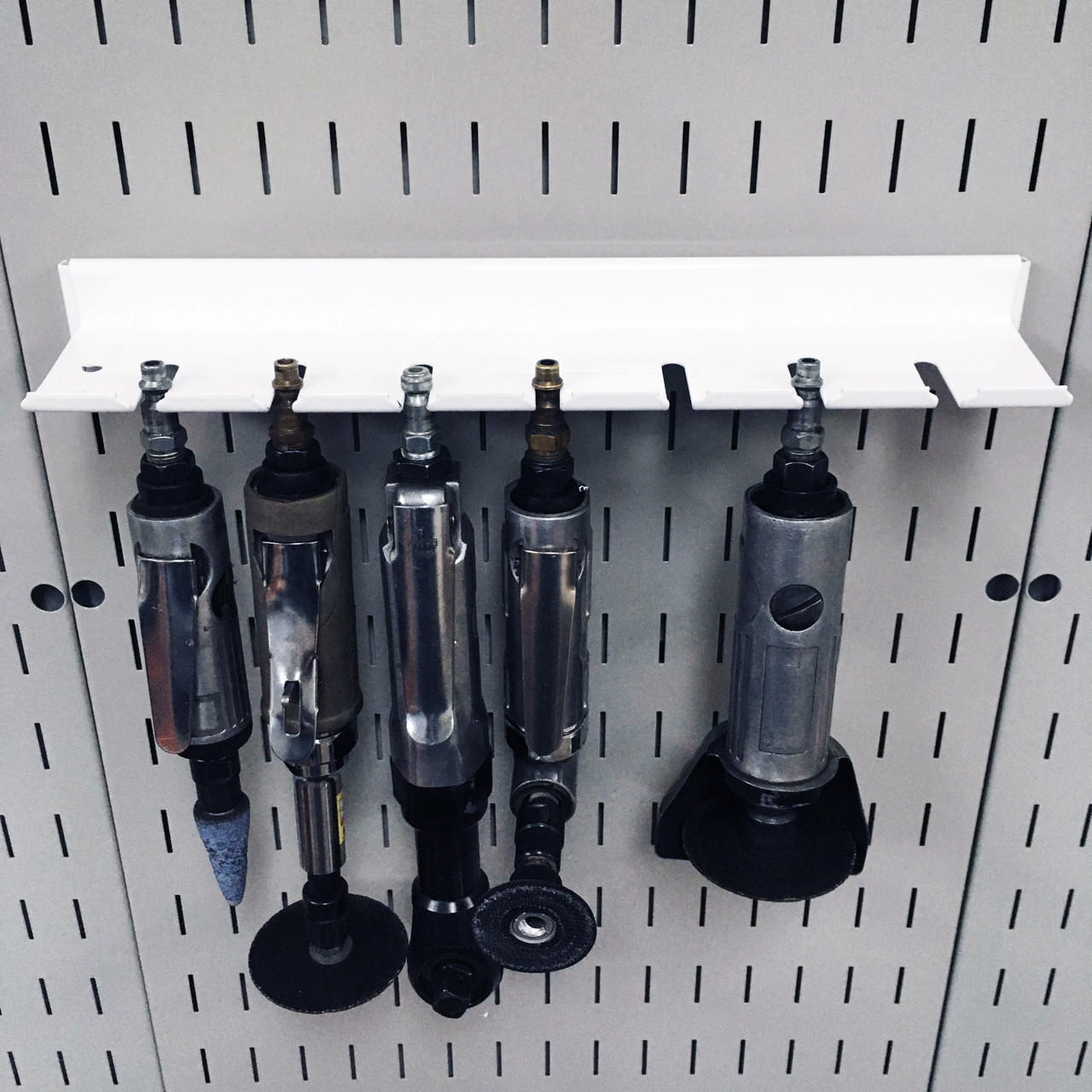 Metal Pegboard Air Tool Storage