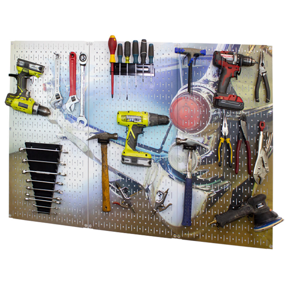 Custom Finished Pegboard Tool Storage Walls