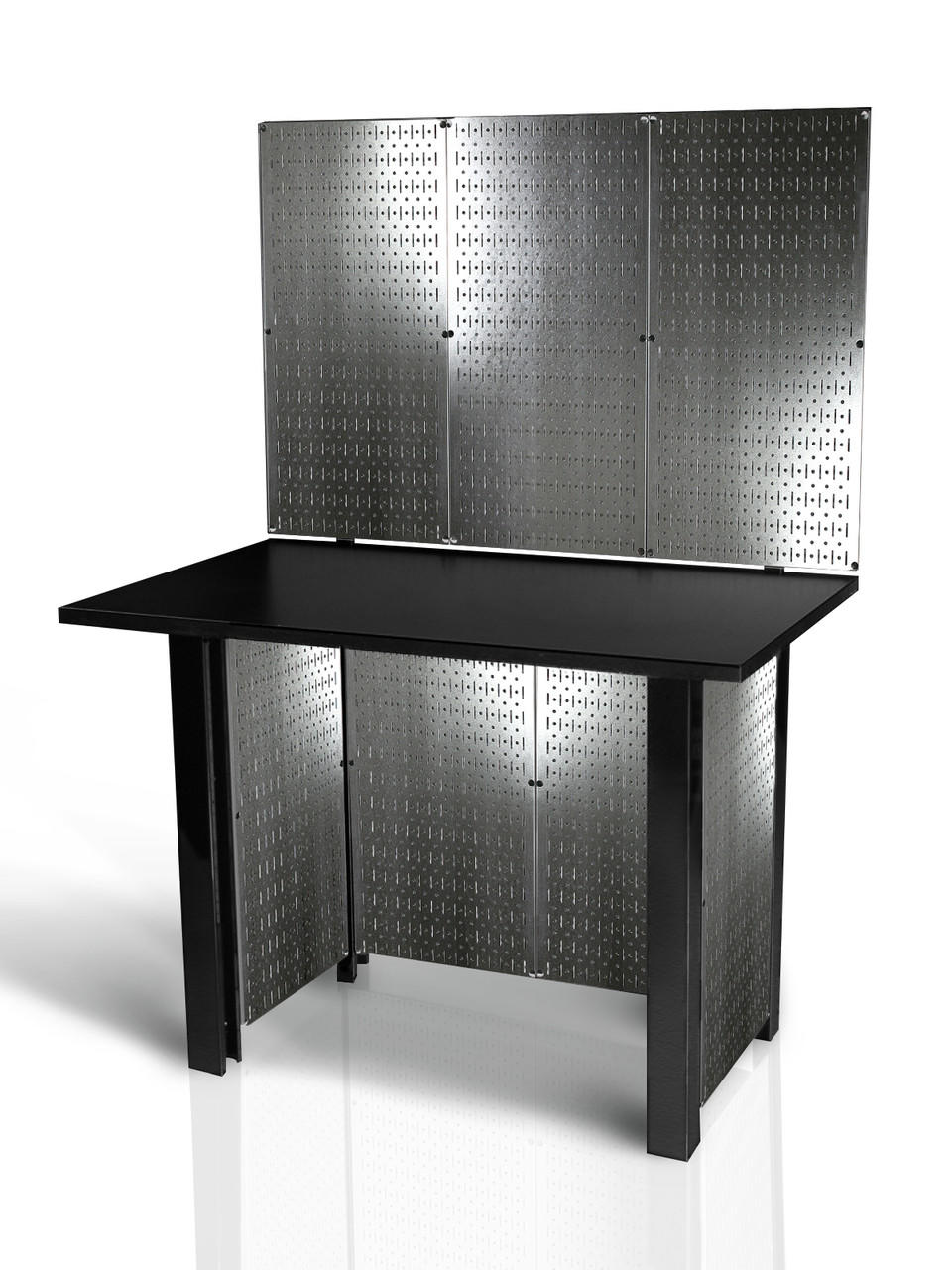 Galvanized Steel Pegboard Workstation Workbench