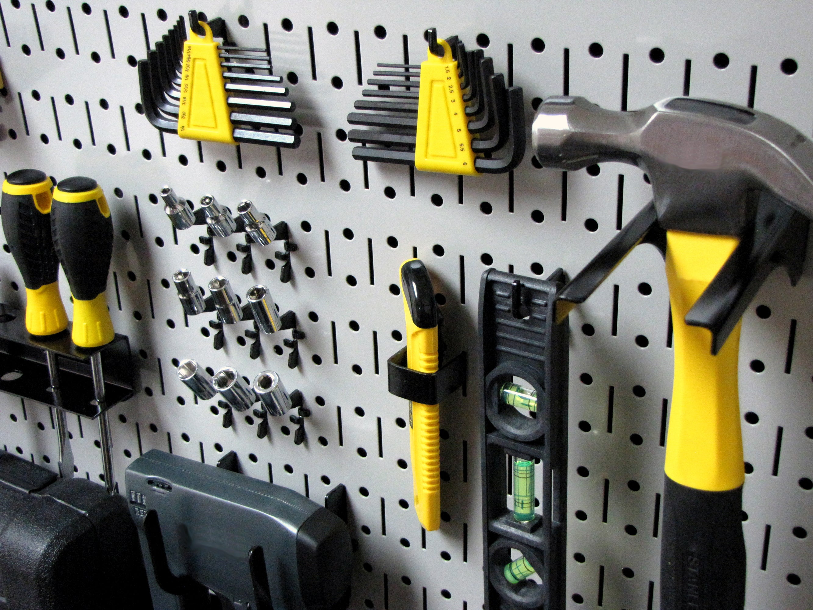 16in x 32in Horizontal Metal Pegboard Tool Board Panel