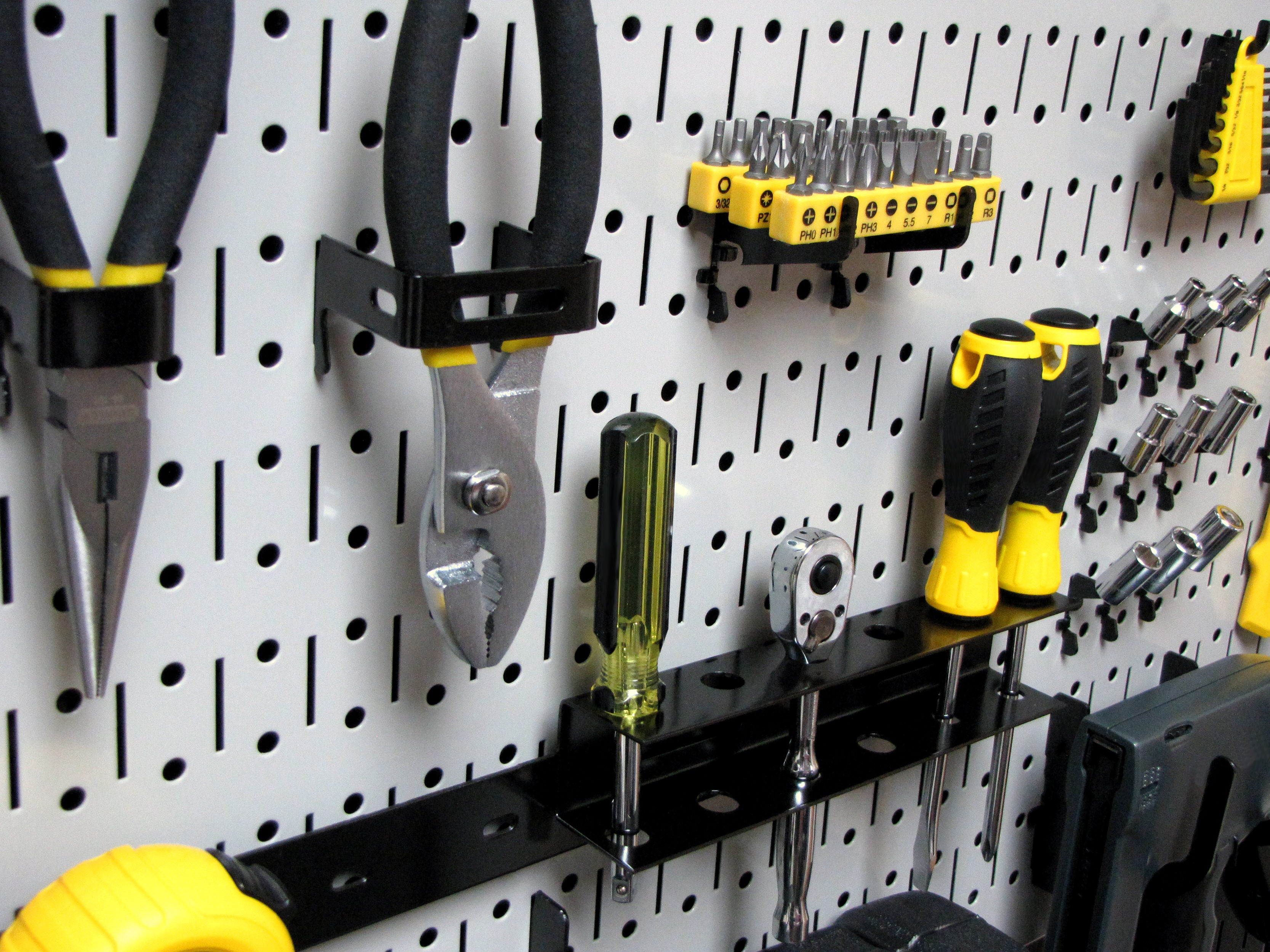 16in x 32in Horizontal Metal Pegboard Tool Board Panel