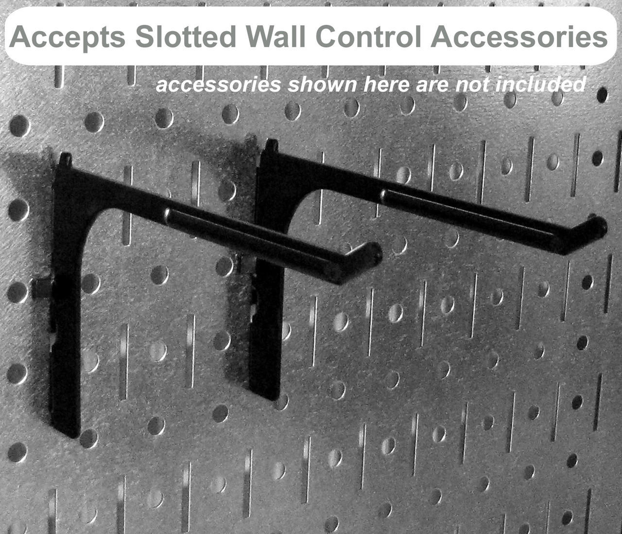 Wall Control Galvanized Slotted Pegboard Accepts Slotted Accessories