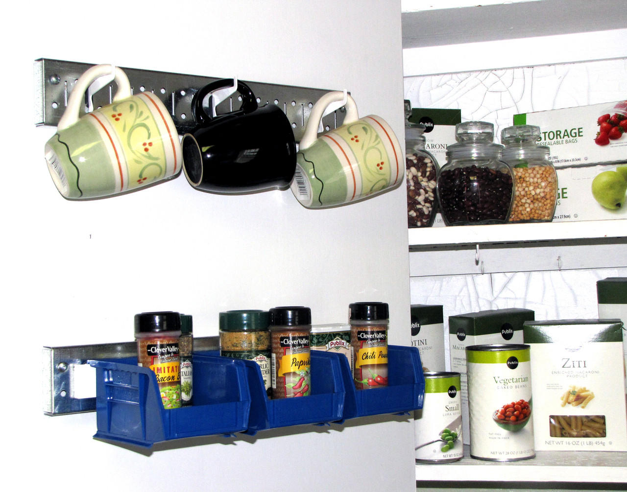 Kitchen Pantry Pegboard Rack