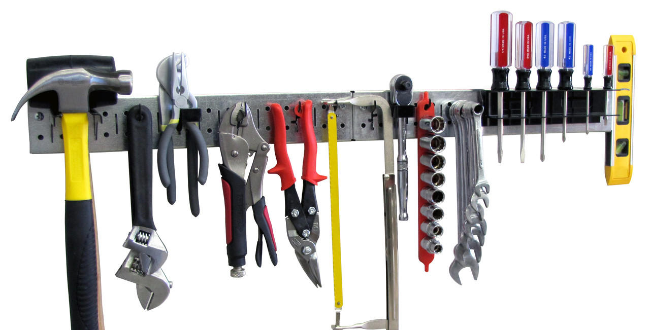 Wall Control Pegboard Rail Tool Strip Rack
