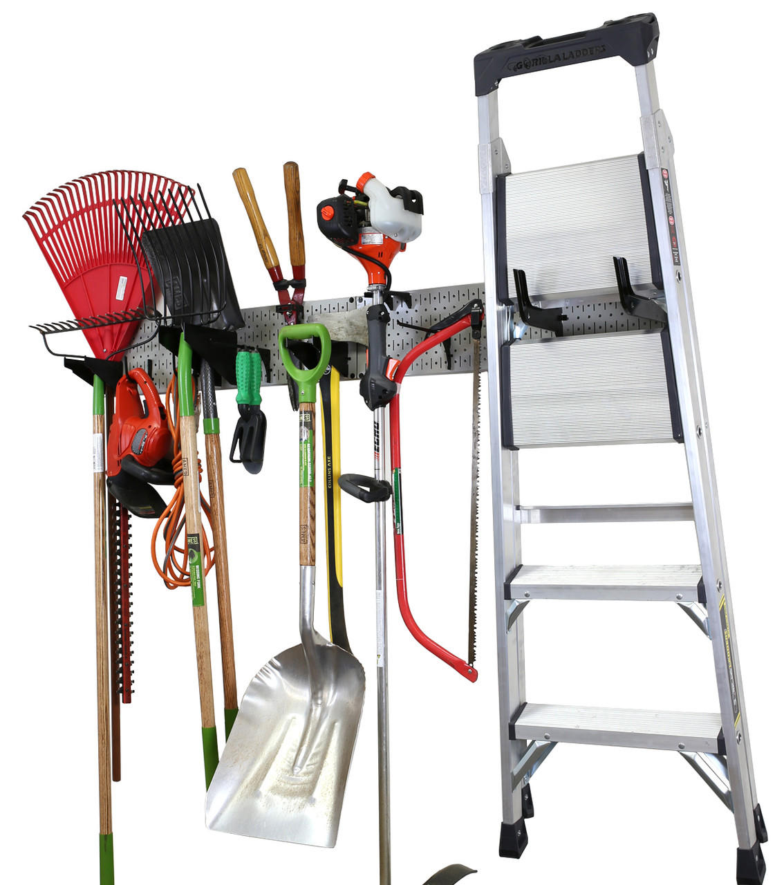 Heavy Duty Pegboard Hook Great for Storing Ladders, Folding Chairs, and Lawn & Garden Equipment
