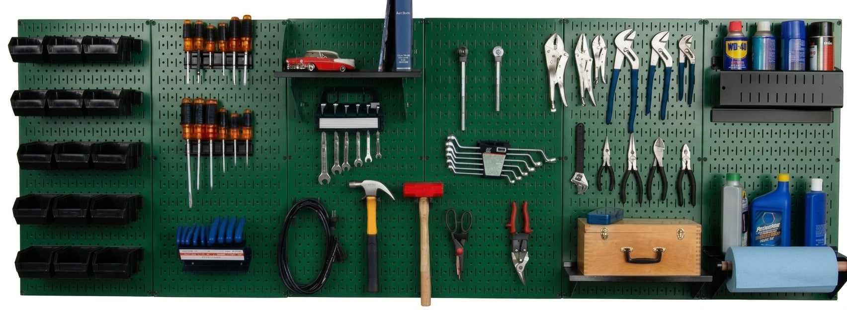 8ft Metal Pegboard Master Workbench Kit - Assorted Pegboard & Accessory Colors