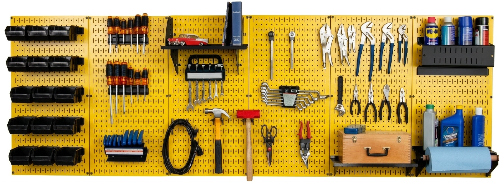 8ft Metal Pegboard Master Workbench Kit - Assorted Pegboard & Accessory Colors