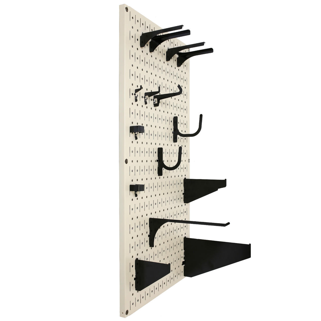 Wall Control Matte Desert Sand Cream Peg Board with Peg Hooks and Accessories