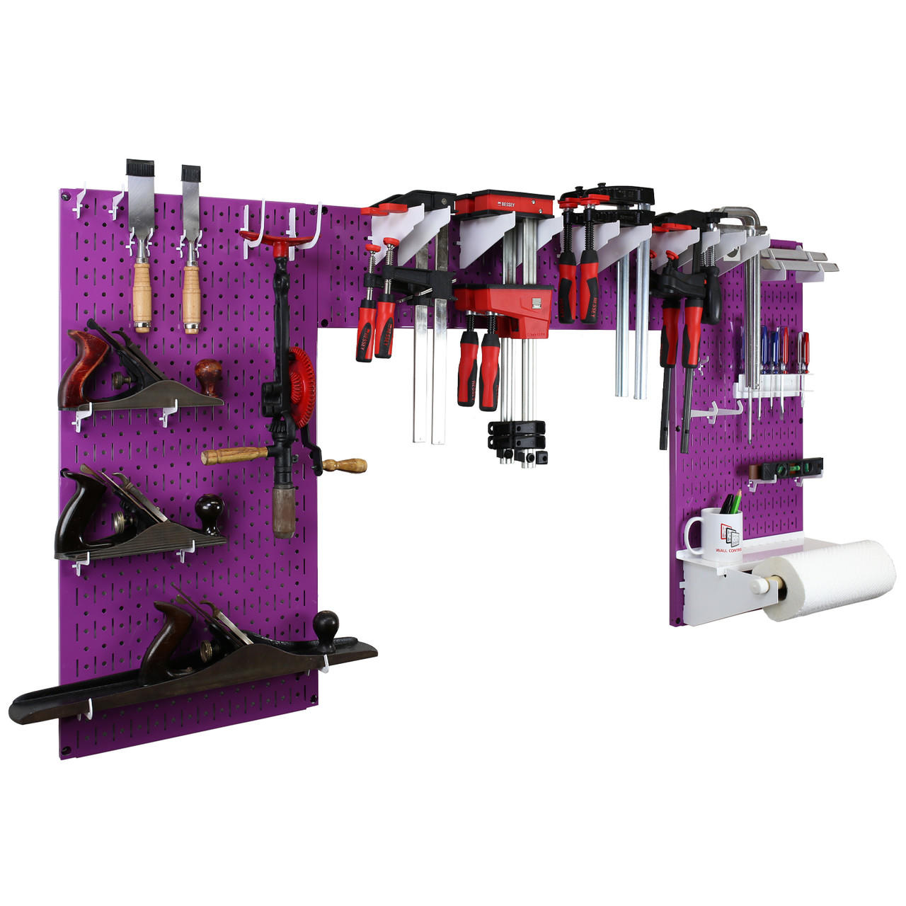 Purple Pegboard for Woodworking