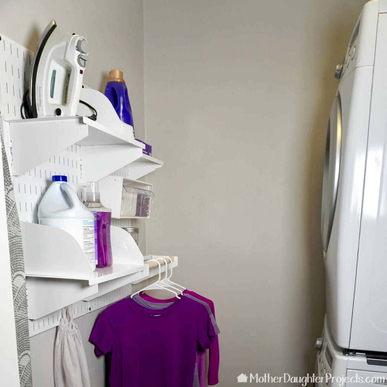Closet Laundry Room Apartment Wall Organizer Storage and Organization