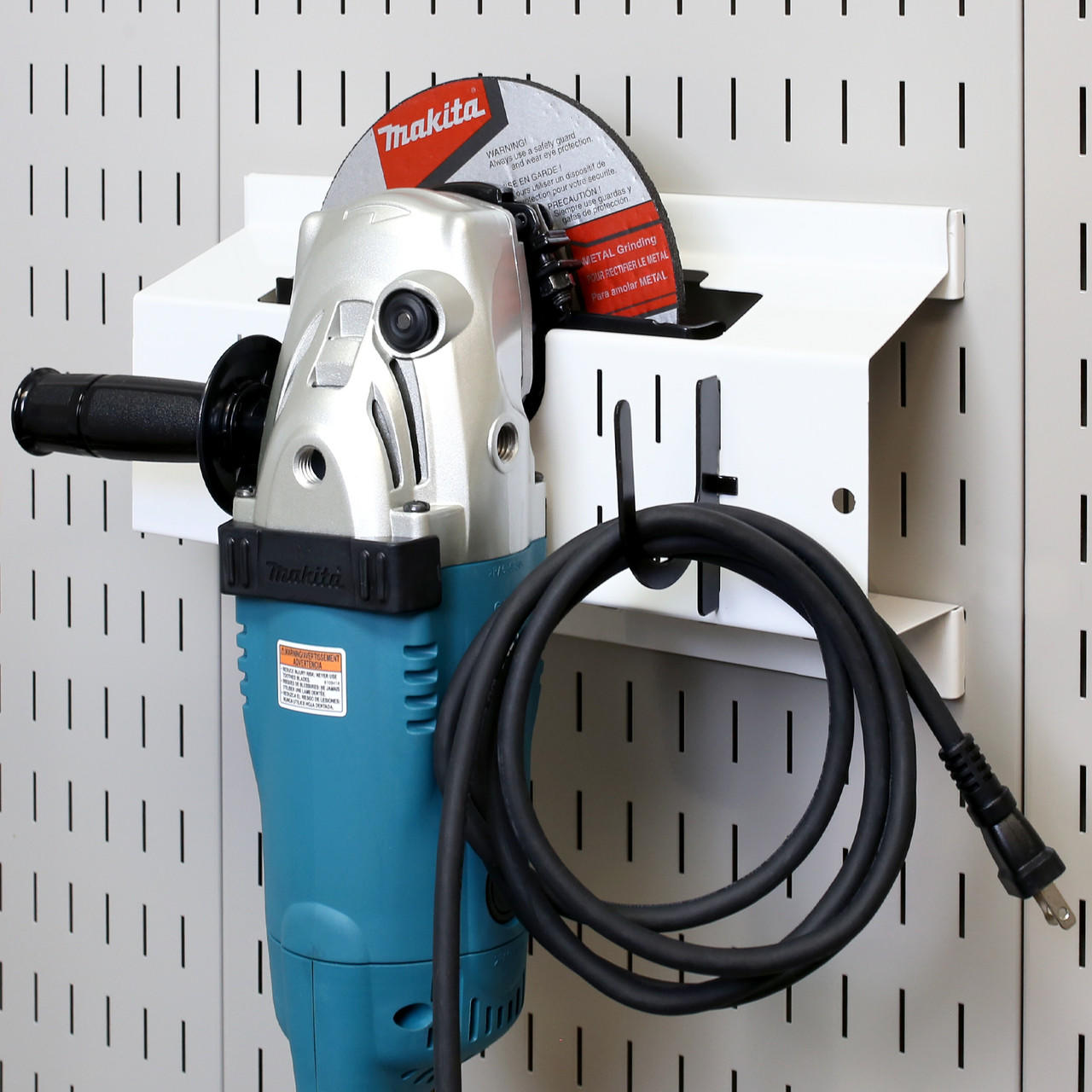 Angle Grinder Storage Rack Pegboard Organizer - 4-1/2" & 7" Angle Grinder Holders