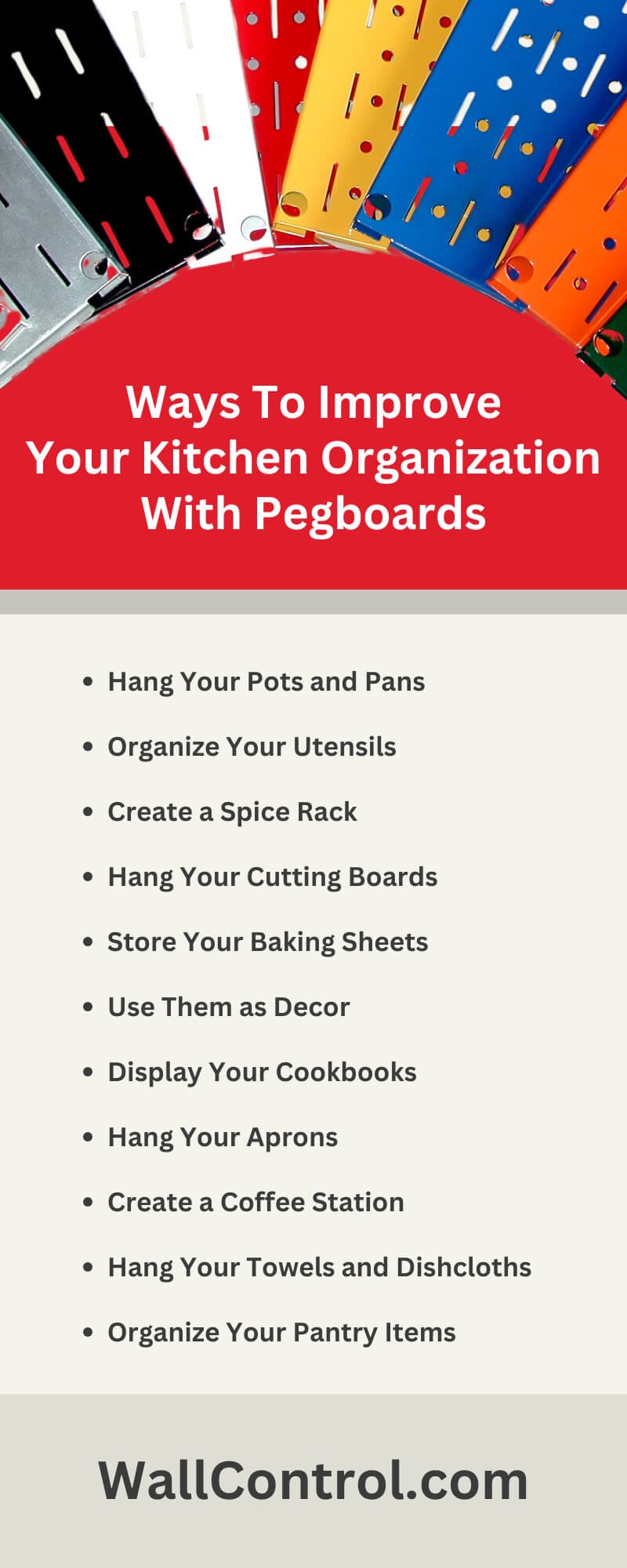 Ways To Improve Your Kitchen Organization With Pegboards