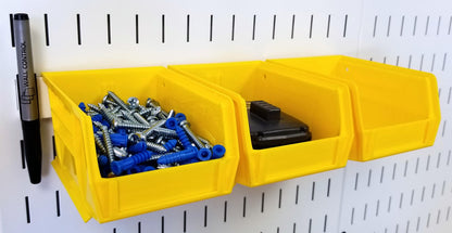 Colorful Pegboard Bin Organizers