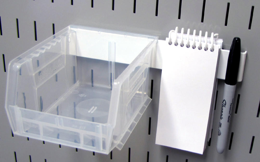 Attach Bins to Pegboard
