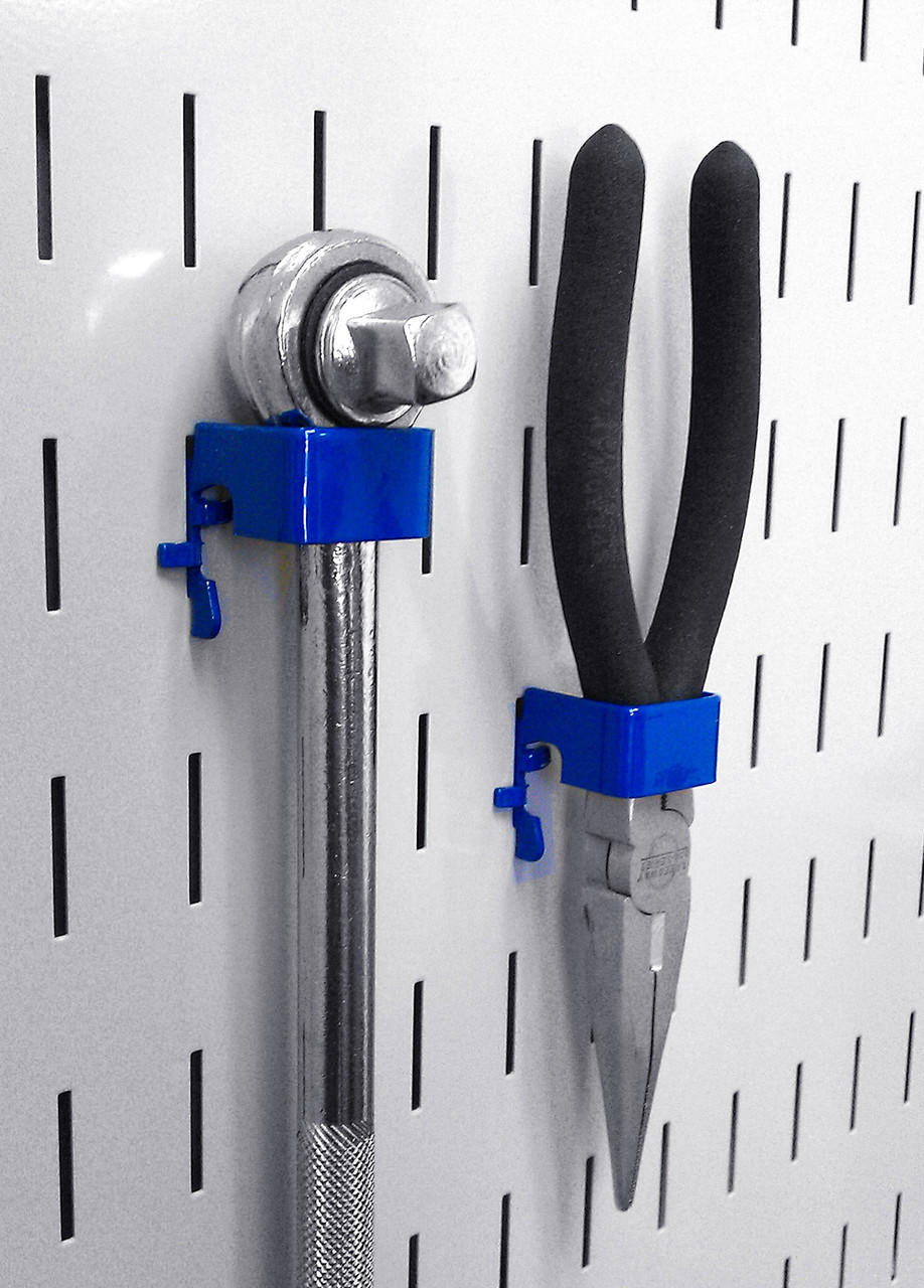 Peg Bracket for Socket Wrench on Slotted Pegboard