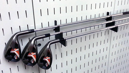 Hang Golf Clubs on Pegboard Golf Club Wall Rack