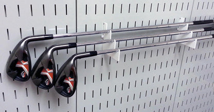 Golf Clubs on Pegboard