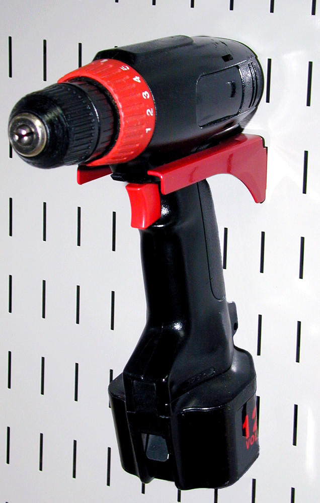 Wide Cordless Drill Bracket for Pegboard Holder