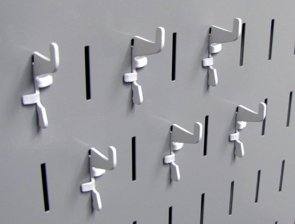 White Wall Control Hooks