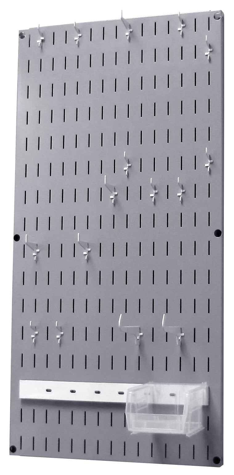 Wall Organizer Great for Jewelry or Tool Wall Storage - Wall Mounted Slotted Only Organizer Panel with Hooks