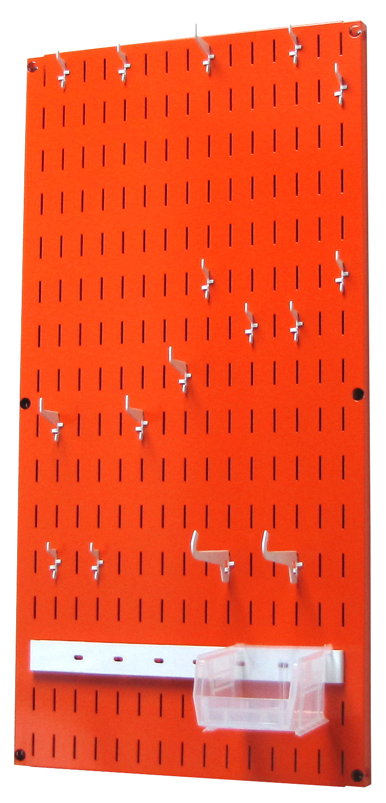Wall Organizer Great for Jewelry or Tool Wall Storage - Wall Mounted Slotted Only Organizer Panel with Hooks
