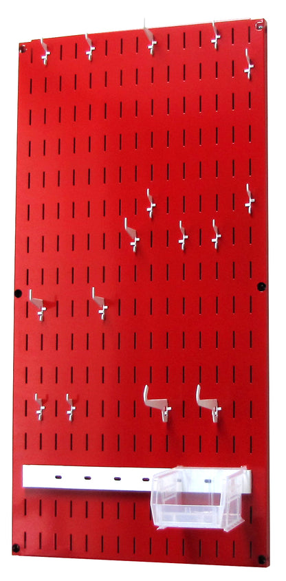 Wall Organizer Great for Jewelry or Tool Wall Storage - Wall Mounted Slotted Only Organizer Panel with Hooks