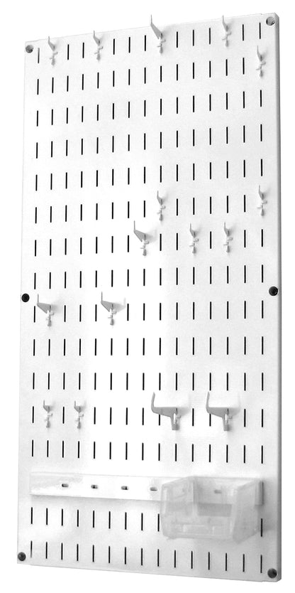 Wall Organizer Great for Jewelry or Tool Wall Storage - Wall Mounted Slotted Only Organizer Panel with Hooks