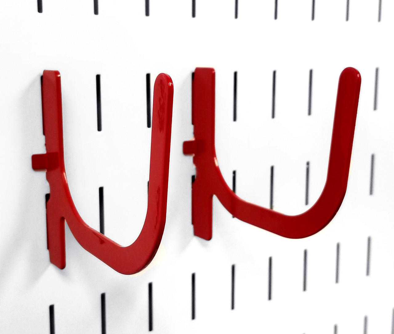 U-Shaped Slotted Pegboard Hook 4in Reach (2 Pack)