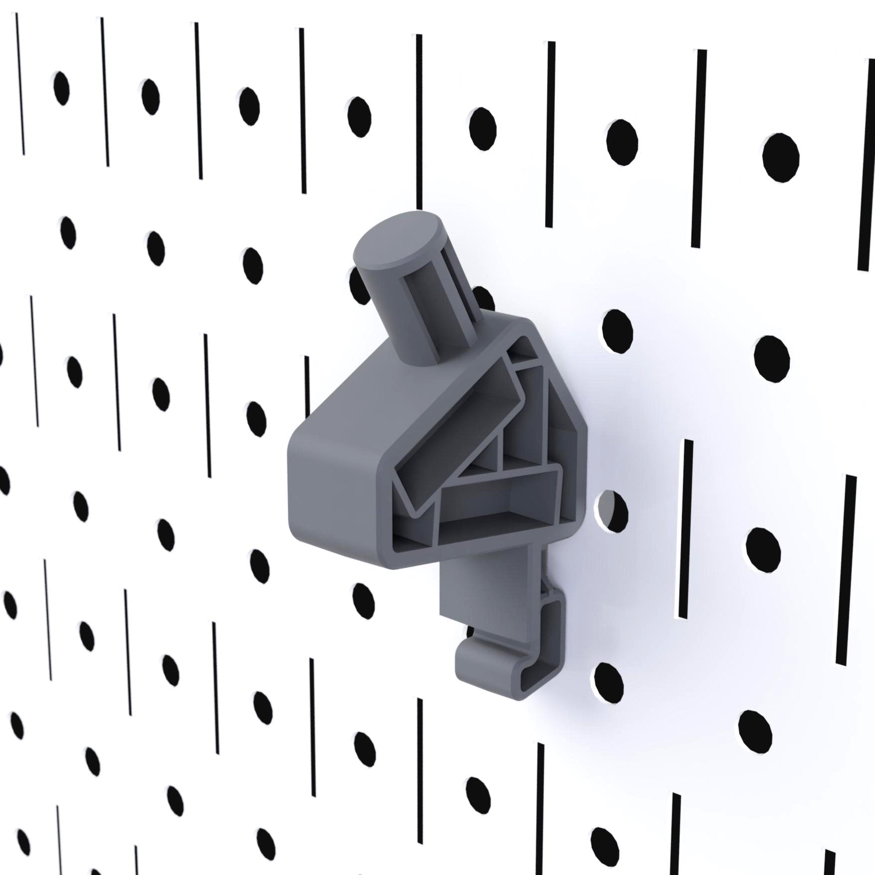 TROPEK™ 103 Bracket socket adapter on a pegboard panel.