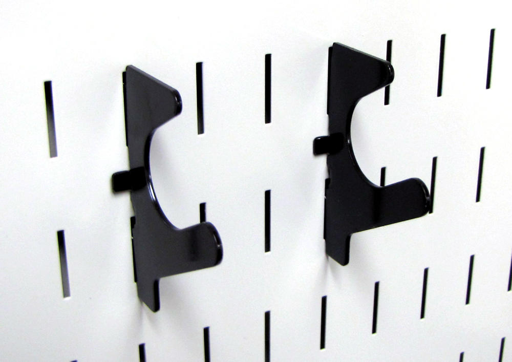 Slanted U-Shaped Slotted Pegboard Hook (2) Pack - 2-1/2 Reach - 10-BOE-007