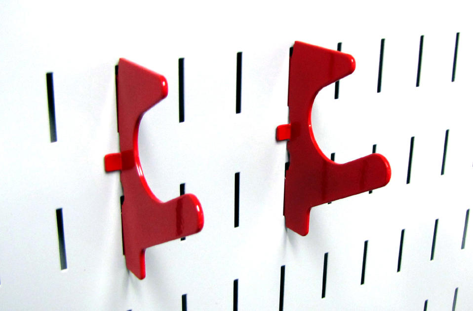 Slanted U-Shaped Slotted Pegboard Hook (2) Pack - 2-1/2 Reach - 10-BOE-007