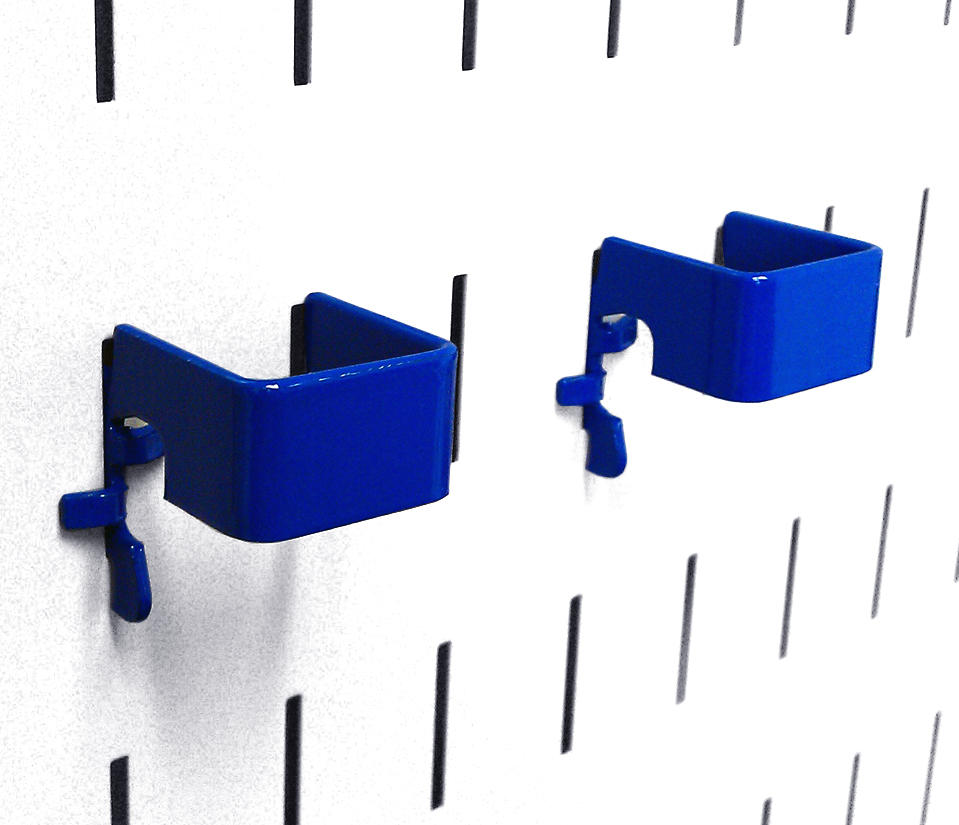 1in x 1in Slotted Metal Pegboard C-Bracket (2) Pack - 10-CB-011