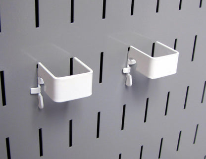 1in x 1in Slotted Metal Pegboard C-Bracket (2) Pack - 10-CB-011