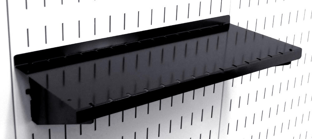 6in Deep Slotted Metal Pegboard Shelf Assembly - ASM-SH-1606
